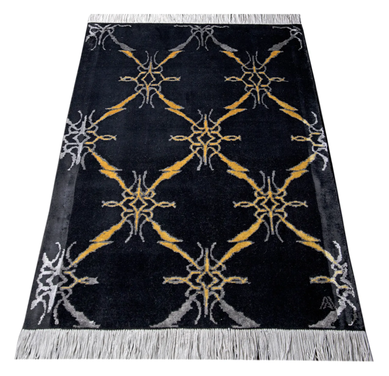 فرش دستباف کرک و ابریشم کد 2325356