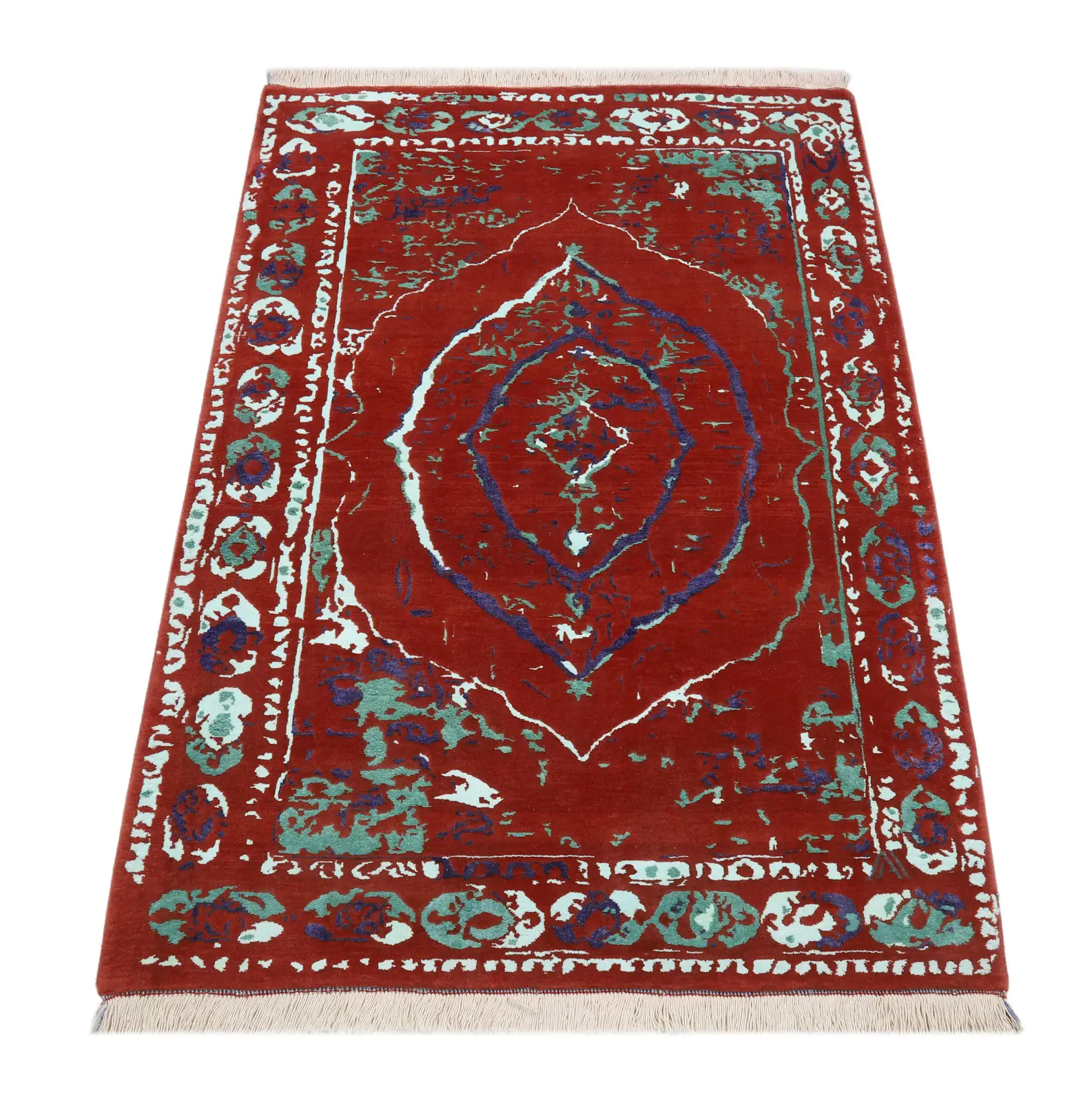 فرش دستباف کرک و ابریشم کد 2326359