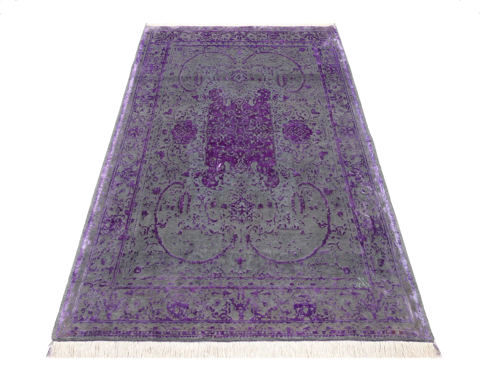 فرش دستباف کرک و ابریشم کد 2326375