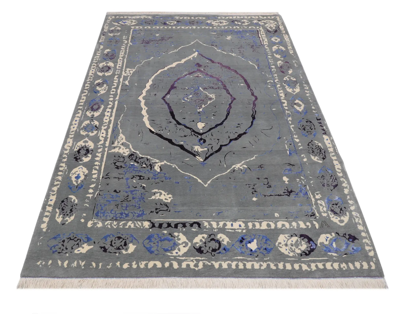 فرش دستباف کرک و ابریشم کد 2326406