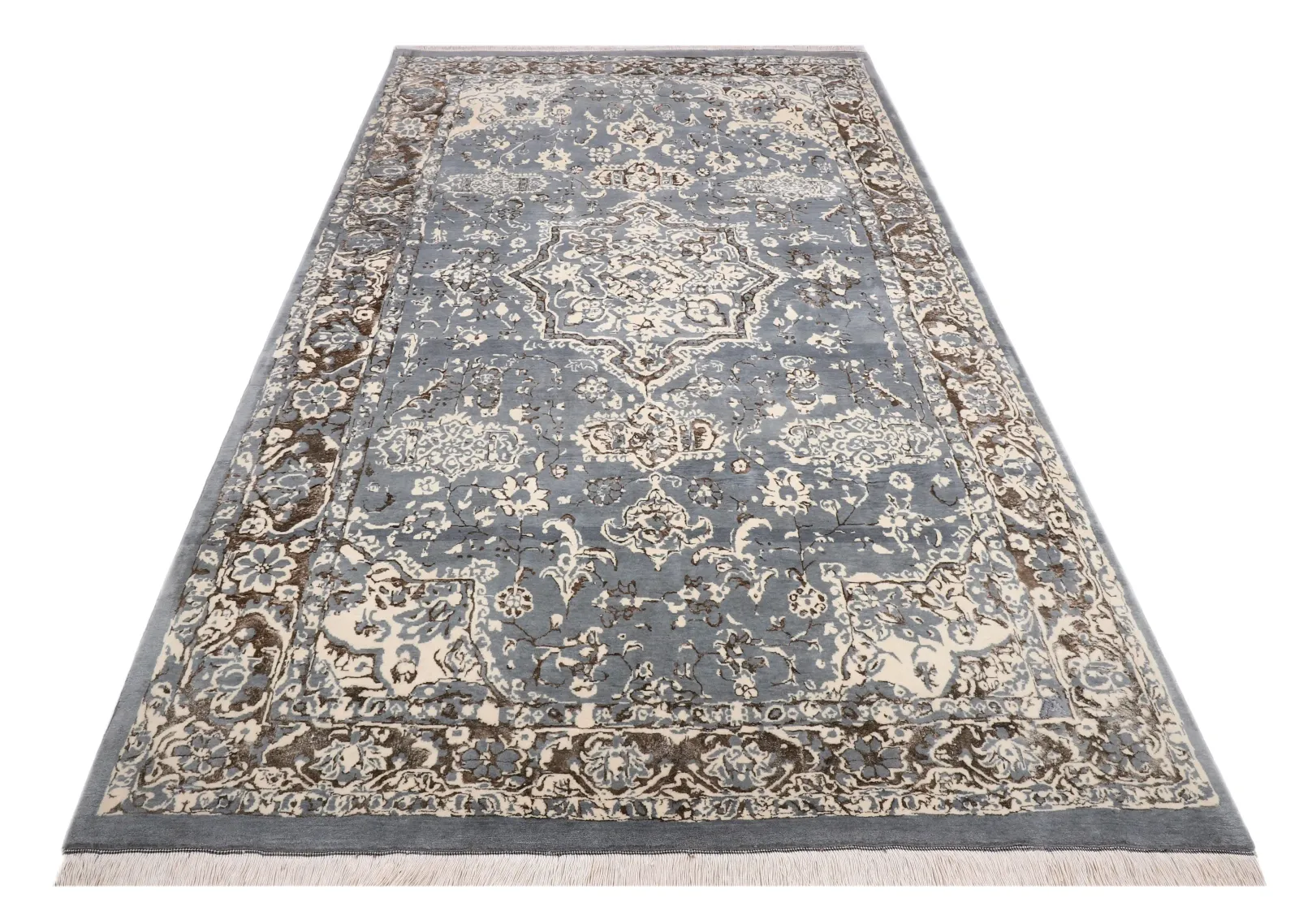 فرش دستباف کرک و ابریشم کد 2326413