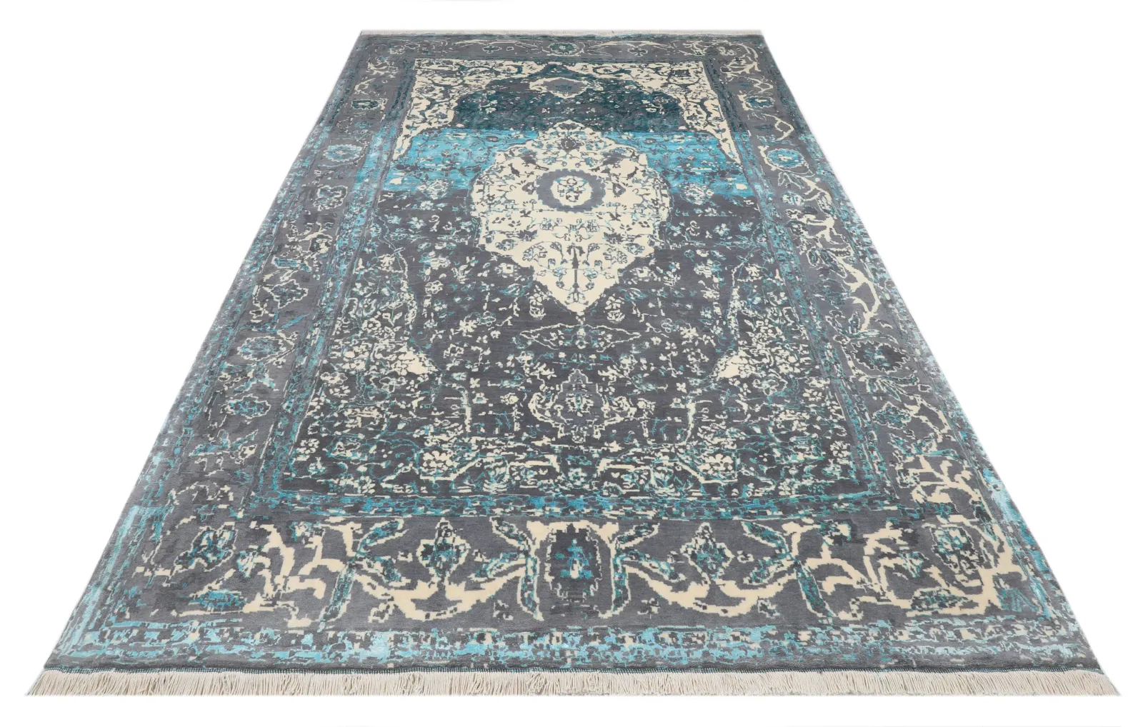 فرش دستباف کرک و ابریشم کد 2326530