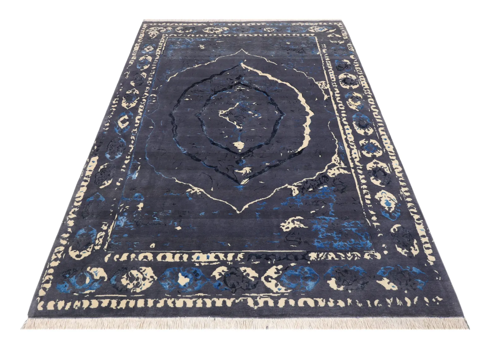 فرش دستباف کرک و ابریشم کد 2326616