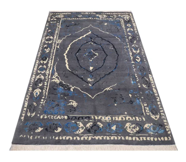 فرش دستباف کرک و ابریشم کد 2326618