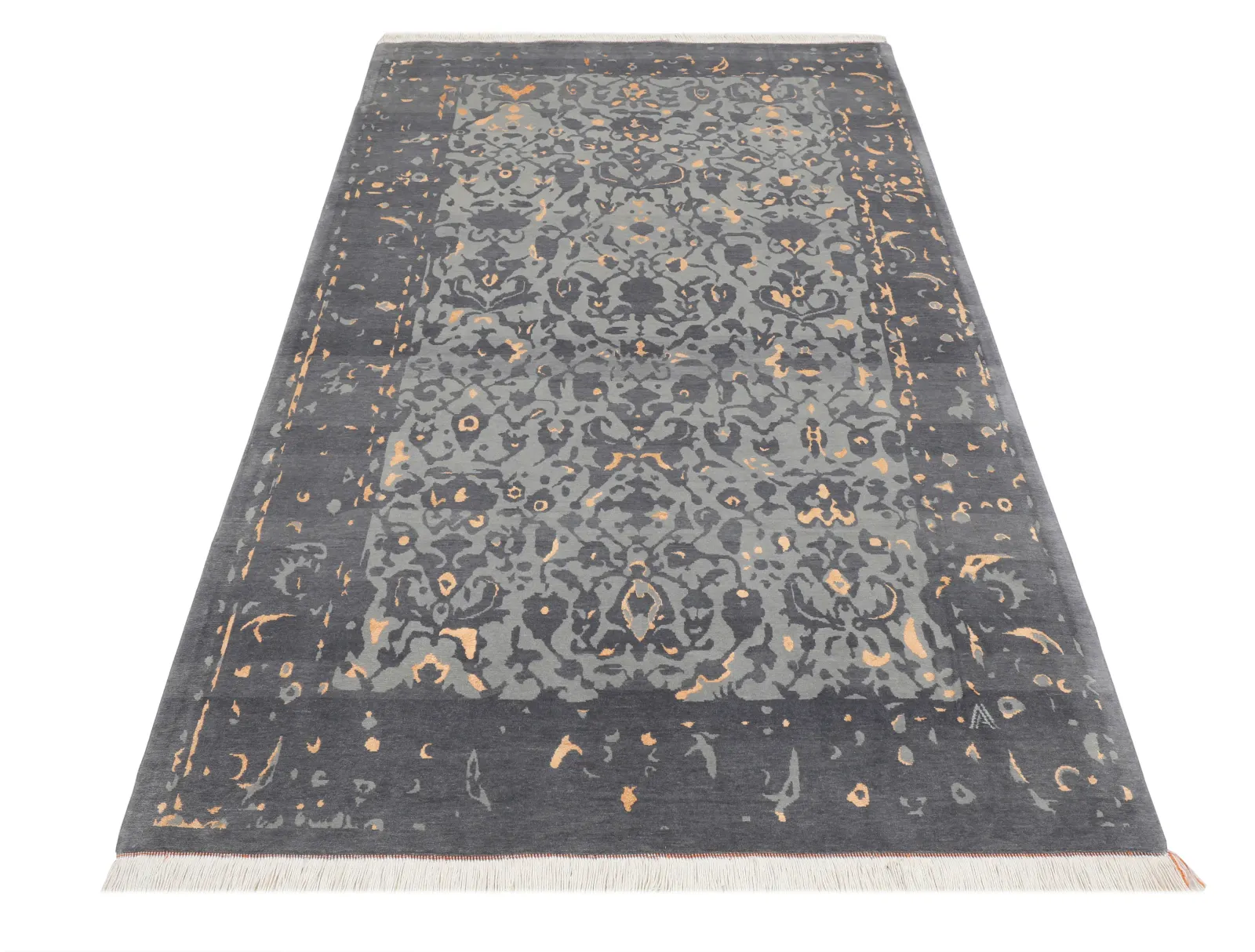 فرش دستباف کرک و ابریشم کد 2328124