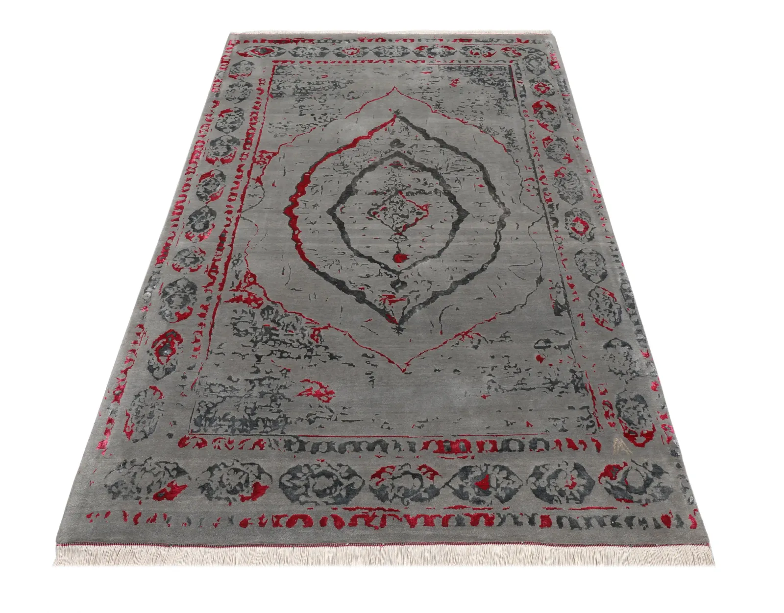 فرش دستباف کرک و ابریشم کد 2328146