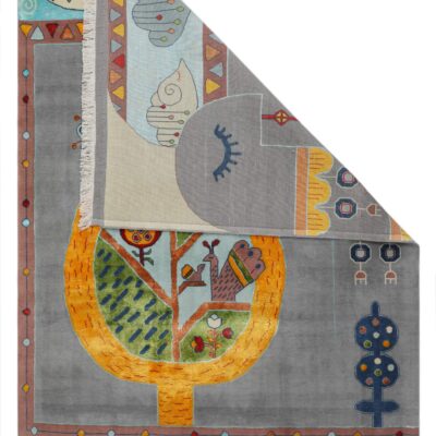 فرش مدرن دستباف (کرک و ابریشم) کد 2330217