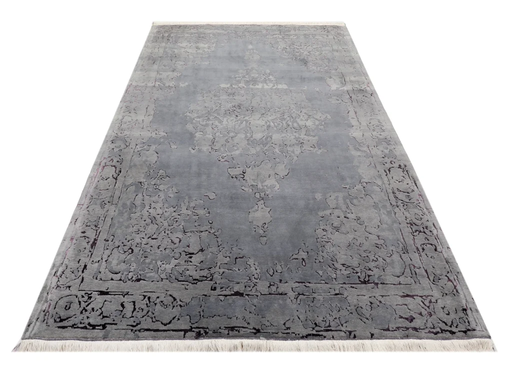 فرش دستباف کرک و ابریشم طرح صدف شش متری