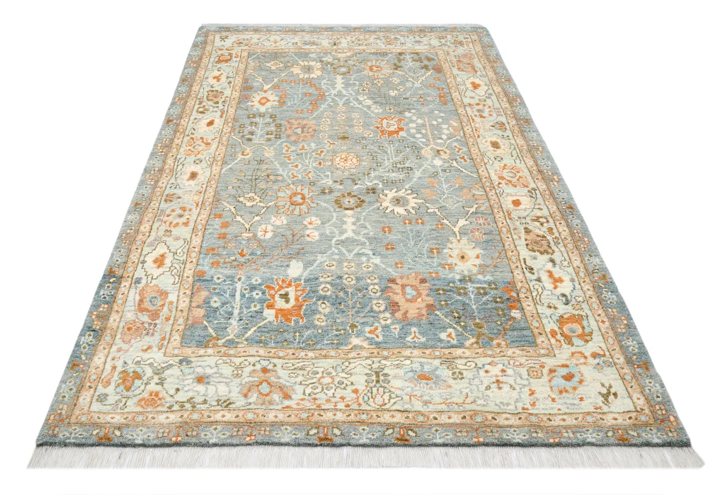 فرش دستبافت تبریز پنج متری بژ روشن