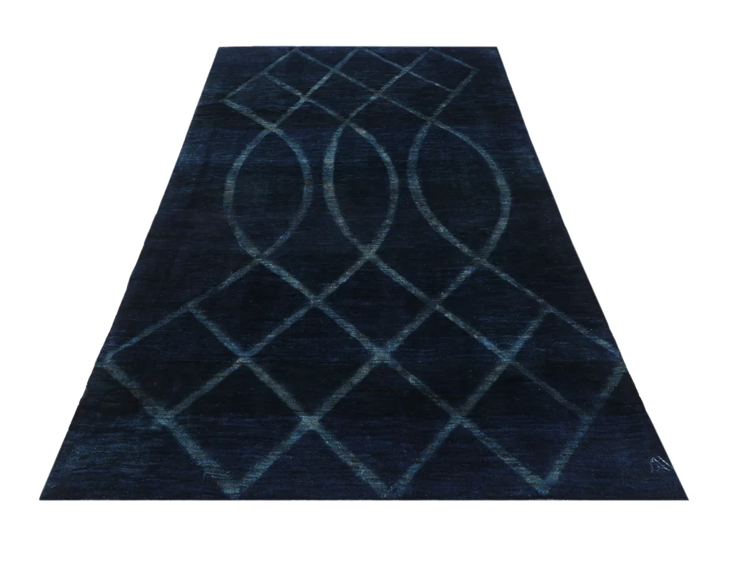 قالیچه تبریز سلطان‌آباد سرمه‌ای