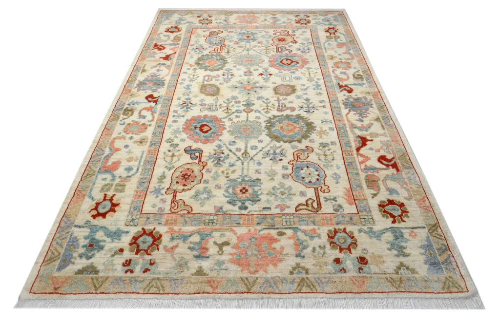 فرش دستباف تبریز طرح پاشتری کرم خاکی