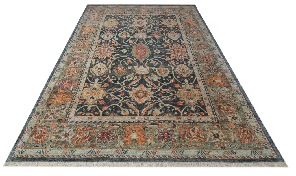 فرش دستباف ۹ متری تبریز قهوه‌ای