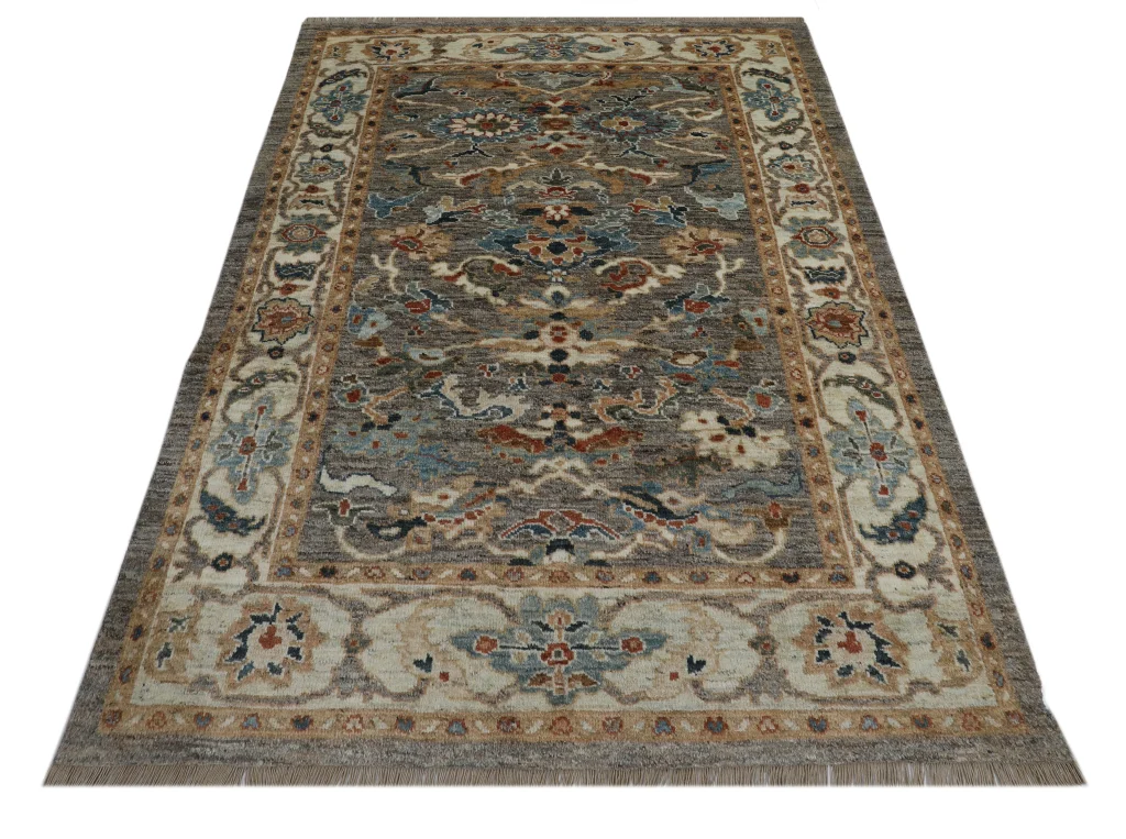 قالیچه دستباف تبریز رنگ طوسی تیره