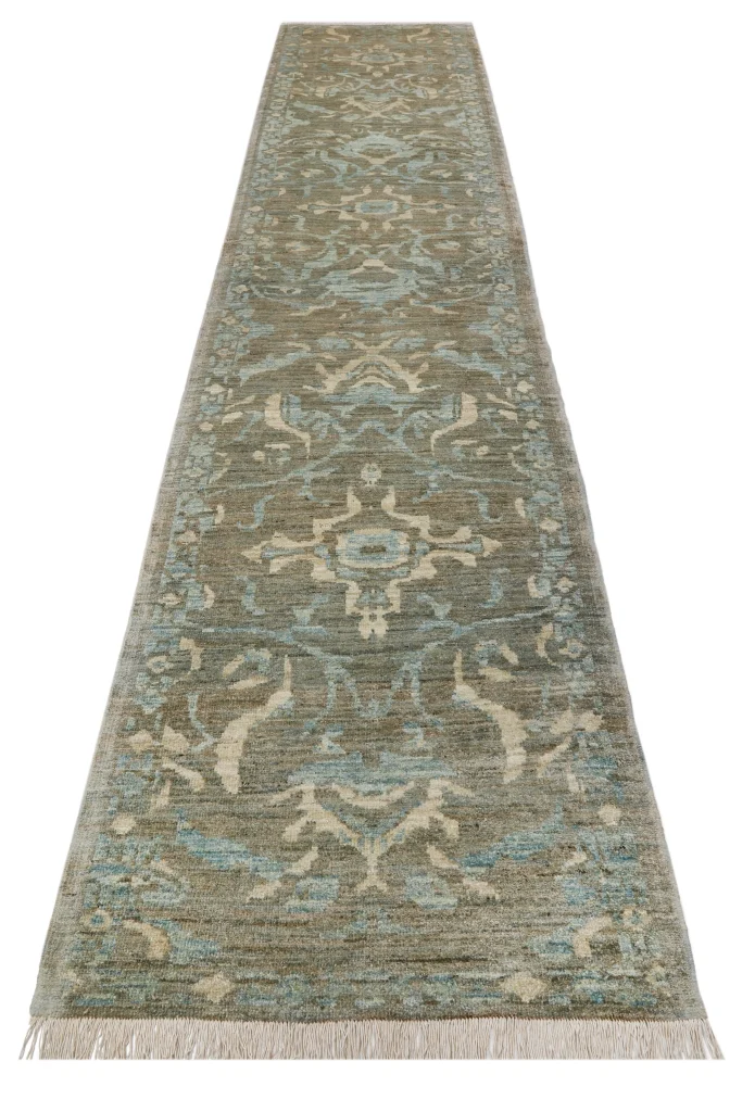 رانر دستبافت سلطان‌آباد بژ خاکی