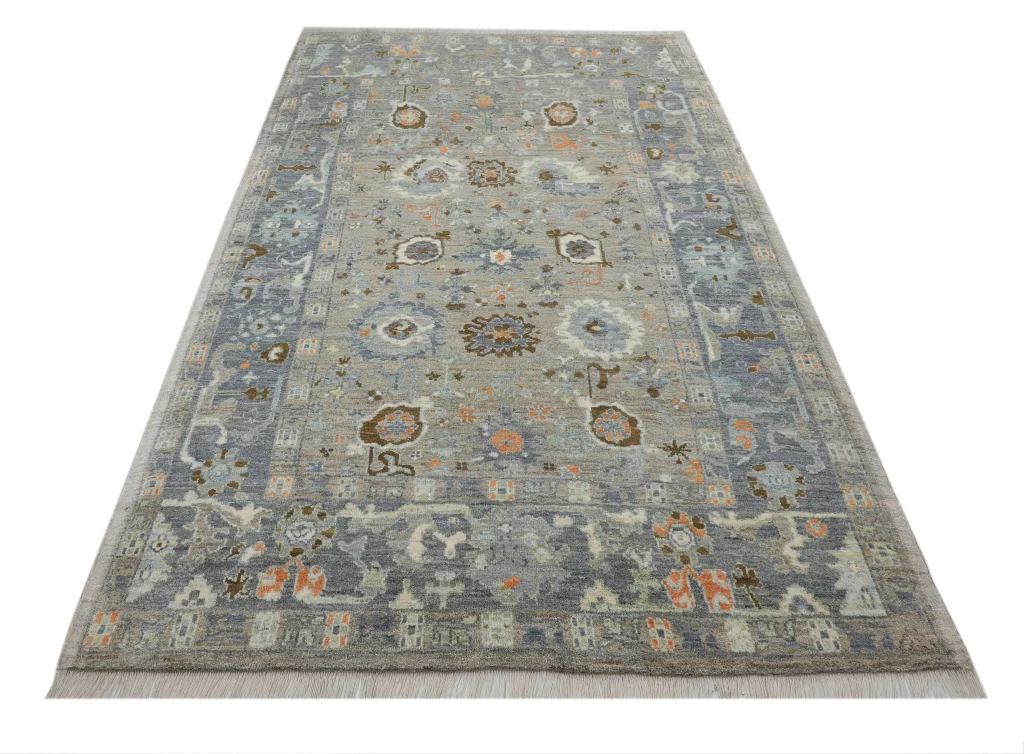 فرش دستباف سلطان‌آباد طرح معجزه رنگ خاکی