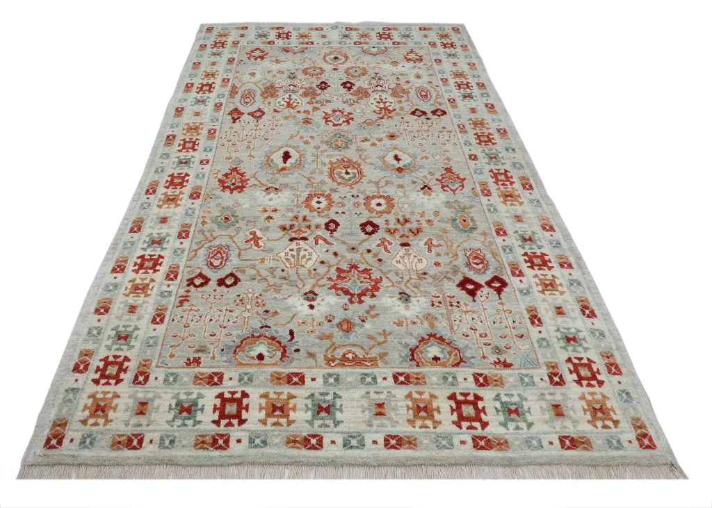 فرش دستباف سلطان‌آباد رنگ بژ طوسی