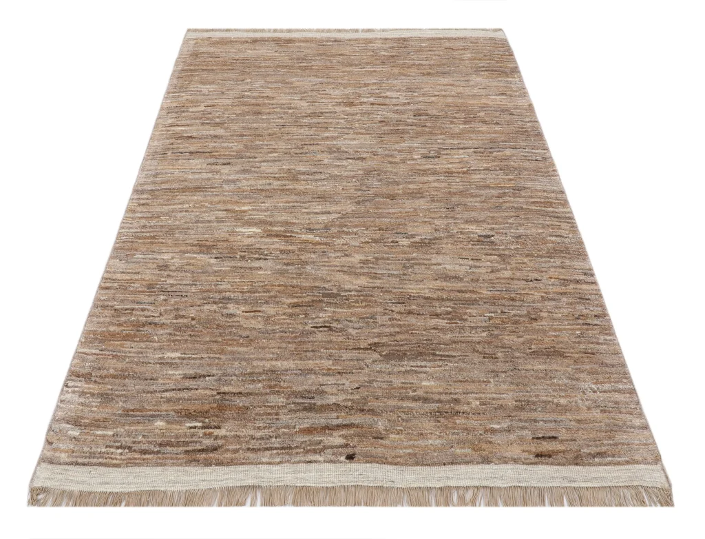 قالیچه دستبافت رنگ قهوه‌ای روشن