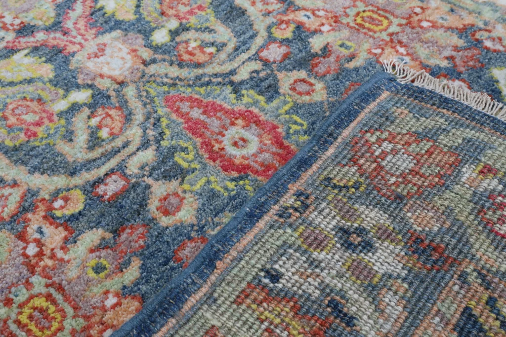 فرش دستبافت سلطان‌آباد طرح هرمز آبی نفتی