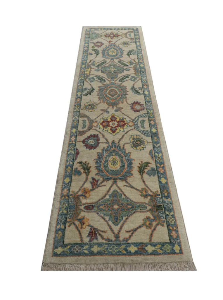 فرش دستبافت سلطان‌آباد طرح درخشش کرم‌سایه‌ای