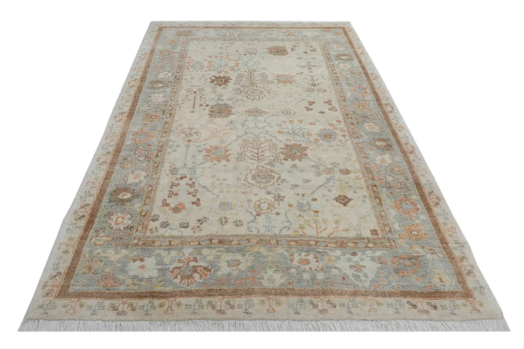 فرش دستبافت شش متری سلطان‌آباد بژ طوسی