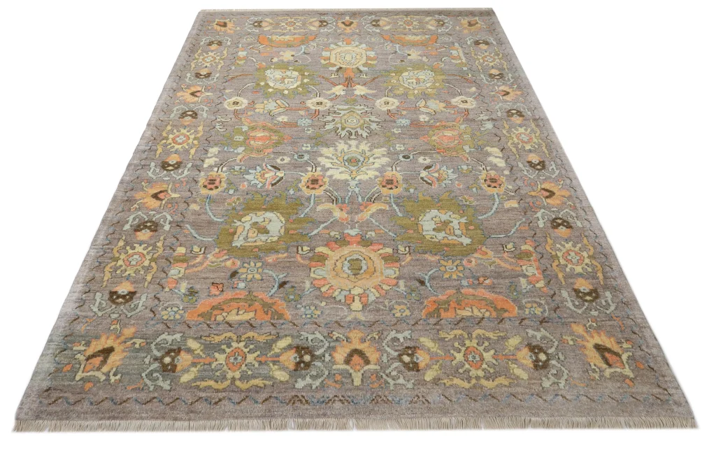 فرش دستباف سلطان آباد طرح ارغوان شش متری