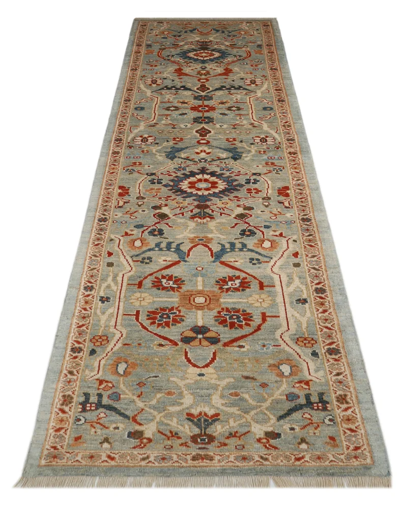 رانر دستبافت سلطان‌آباد رنگ کرم خاکی