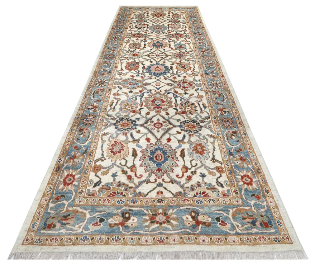 فرش دستبافت میانه سلطان‌آباد رنگ کرم روشن